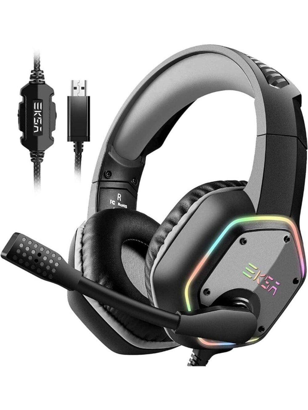 7.1 Surround Sound USB Gaming Headset with Microphone for PC & Console Gaming